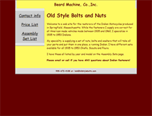 Tablet Screenshot of oldstylebolts.com